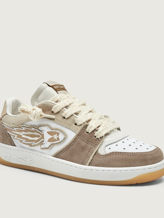 Zdjęcie produktu Enterprise Japan Skórzane sneakersy Egg Rocket 4 | zamsz beżowy