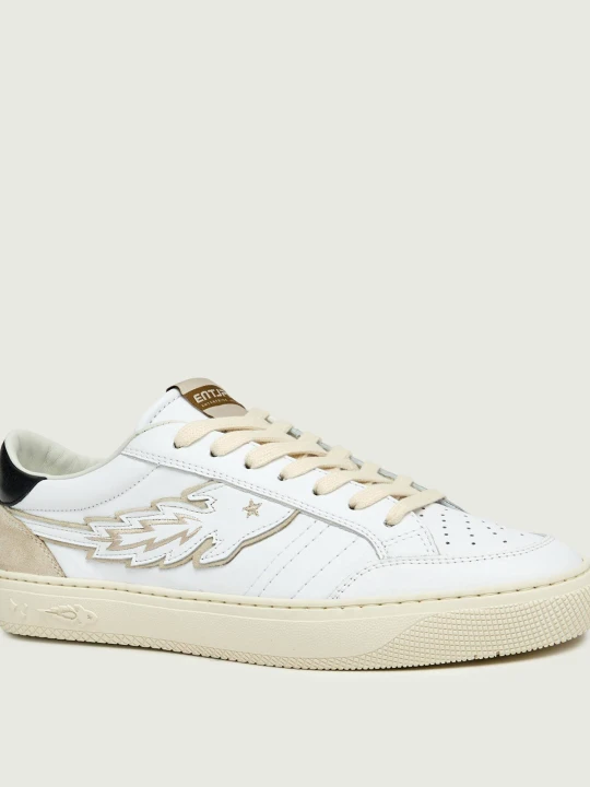 Zdjęcie produktu Enterprise Japan Skórzane sneakersy JUPITER ROCKET 1 | zamsz biały