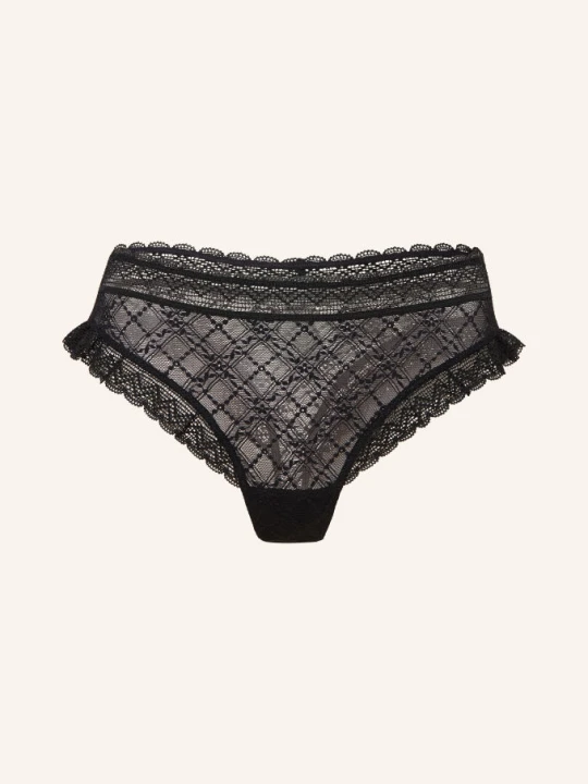 Zdjęcie produktu Eres Stringi Z Falbankami schwarz CZARNY