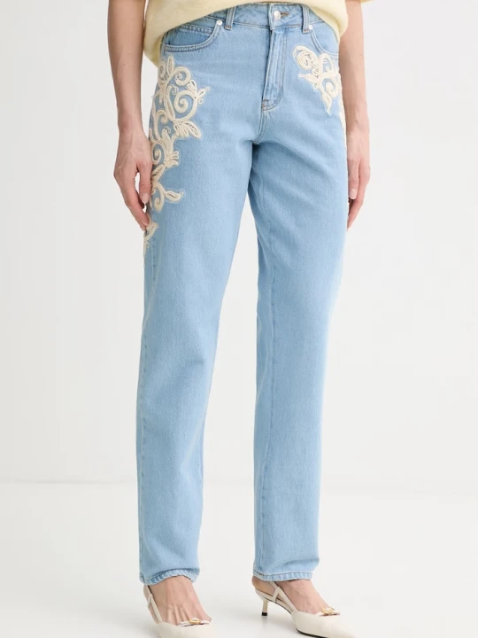 Zdjęcie produktu ERMANNO Firenze jeansy mom fit damskie niebieski