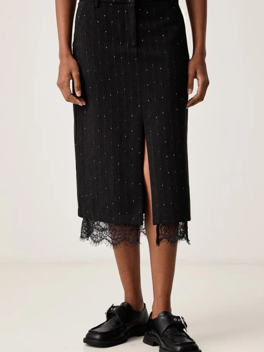 Zdjęcie produktu ERMANNO Firenze spódnica z wiskozą szary