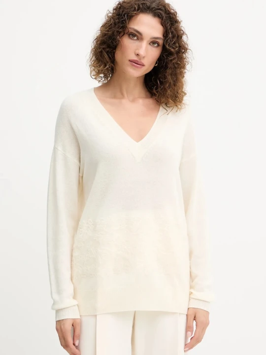 Zdjęcie produktu ERMANNO Firenze sweter wełniany beżowy