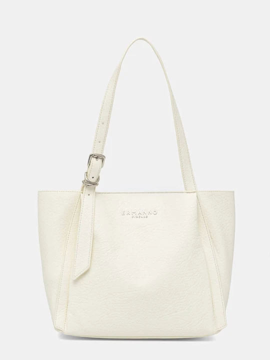 Zdjęcie produktu ERMANNO Firenze torebka shopper damska z imitacji skóry beżowy
