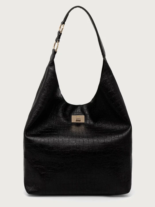 Zdjęcie produktu ERMANNO Firenze torebka shopper damska z imitacji skóry czarny