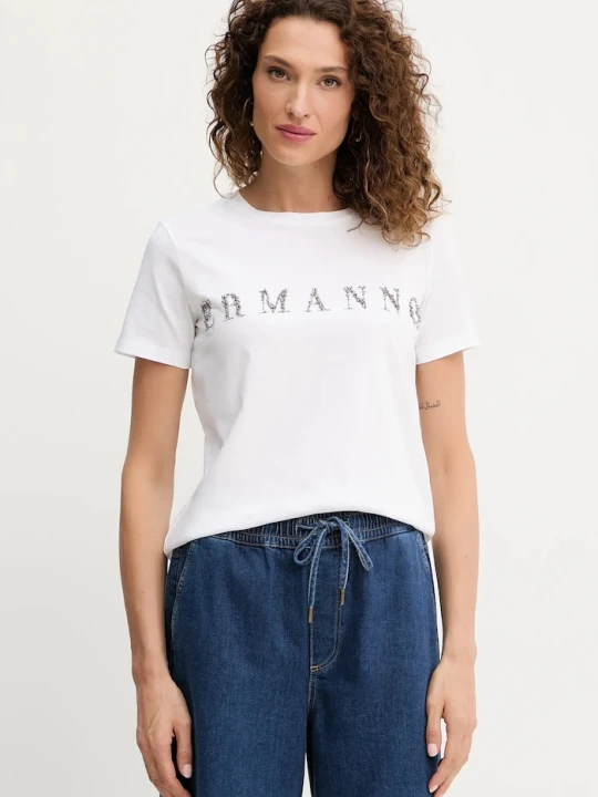 Zdjęcie produktu ERMANNO Firenze t-shirt bawełniany biały