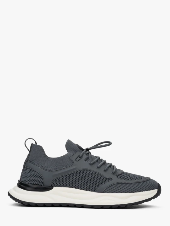 Zdjęcie produktu ES8: Szare sportowe sneakersy męskie z miękkich tekstyliów i przewiewnej siateczki