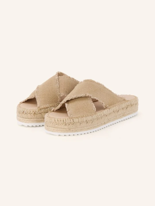 Zdjęcie produktu Espadrij L'originale Klapki Na Platformie Croisette beige
