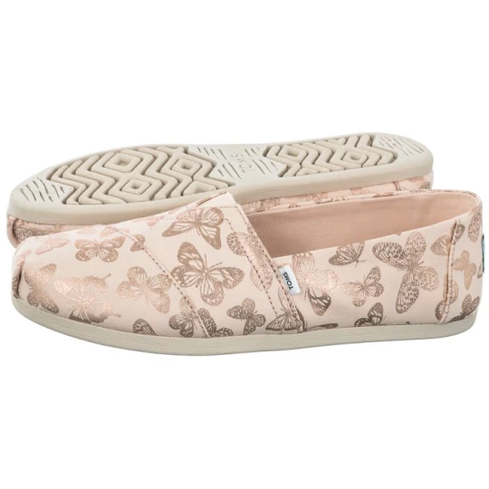Zdjęcie produktu Espadryle Alpargata Dusty Peach Foil Butterflies 10019630 (TS36-a) Toms