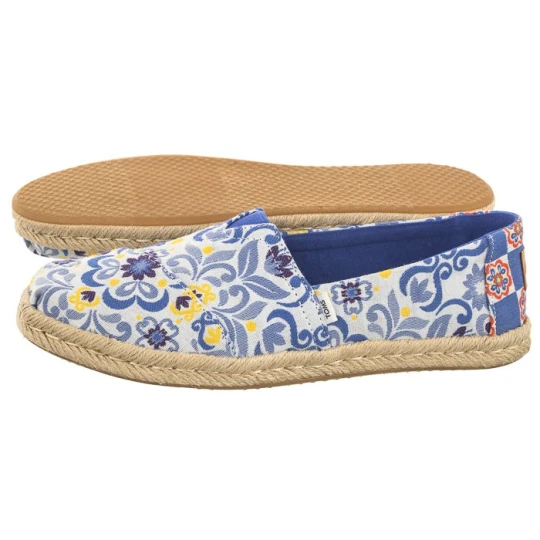 Zdjęcie produktu Espadryle Alpargata Rope Blue Multi Mediterranean Tiles Jacquard 10019819 (TS40-a) Toms