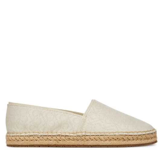 Zdjęcie produktu Espadryle Calvin Klein Flat Espadrille - Jacq HW0HW02467 Écru Kremowy