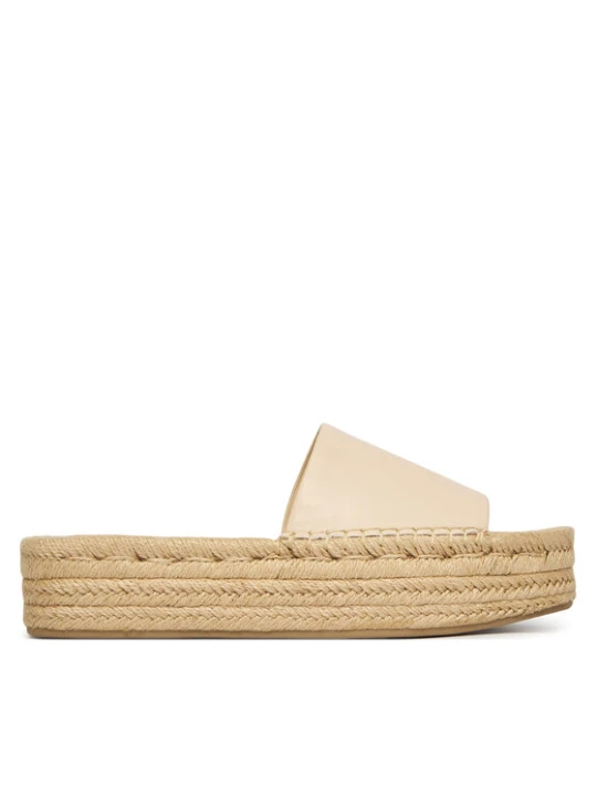Zdjęcie produktu Espadryle Calvin Klein Flatf Espa Mule Lth Mg HW0HW03027 Beżowy