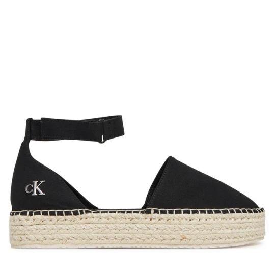 Zdjęcie produktu Espadryle Calvin Klein Jeans Flatform Espadrille Sling Mg YW0YW01735 Czarny