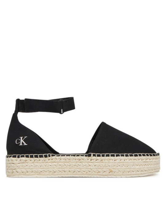 Zdjęcie produktu Espadryle Calvin Klein Jeans Flatform Espadrille Sling Mg YW0YW01735 Czarny