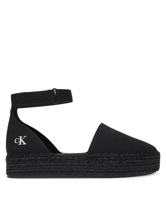Zdjęcie produktu Espadryle Calvin Klein Jeans Flatform Espadrille Sling Mg YW0YW01735 Czarny