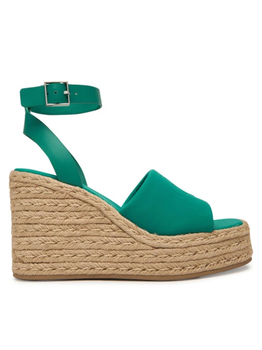 Zdjęcie produktu Espadryle Calvin Klein Wedge Espad 70 Neopr Mg HW0HW03014 Zielony