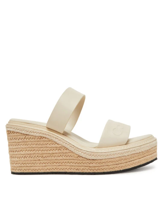 Zdjęcie produktu Espadryle Calvin Klein Wedge Sandal 50 - He HW0HW02375 Écru Kremowy
