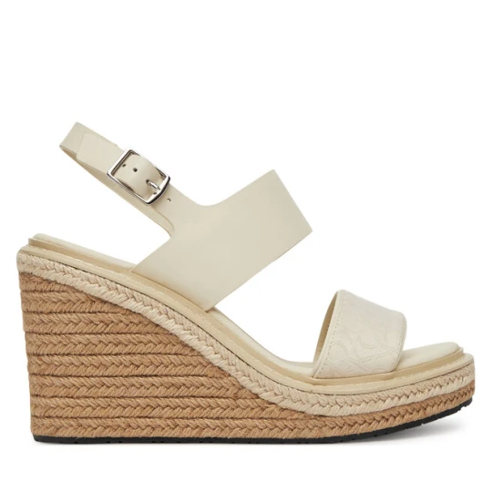 Zdjęcie produktu Espadryle Calvin Klein Wedge Sandal 70 - Jacq HW0HW02386 Biały