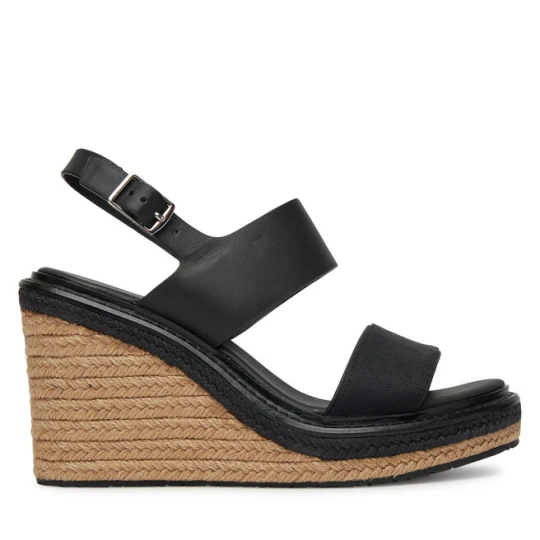 Zdjęcie produktu Espadryle Calvin Klein Wedge Sandal 70 - Jacq HW0HW02386 Czarny
