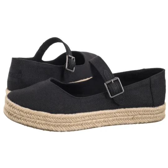 Zdjęcie produktu Espadryle Carolina Mary Jane Black Heavy Canvas 10021878 (TS51-a) Toms