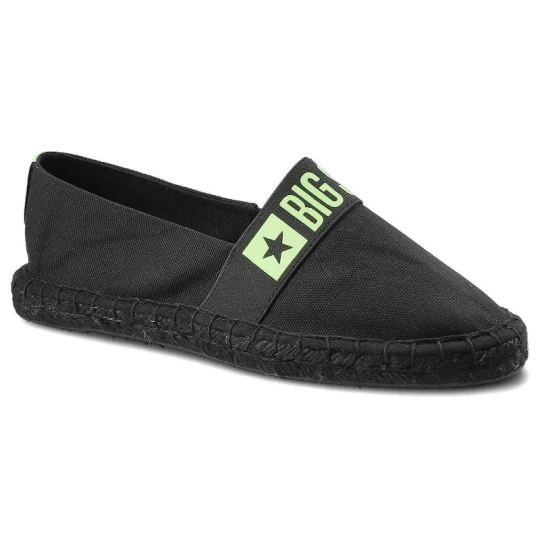 Zdjęcie produktu Espadryle damskie Big Star, z jutową podeszwą i elastycznym paskiem, czarne, HH274473