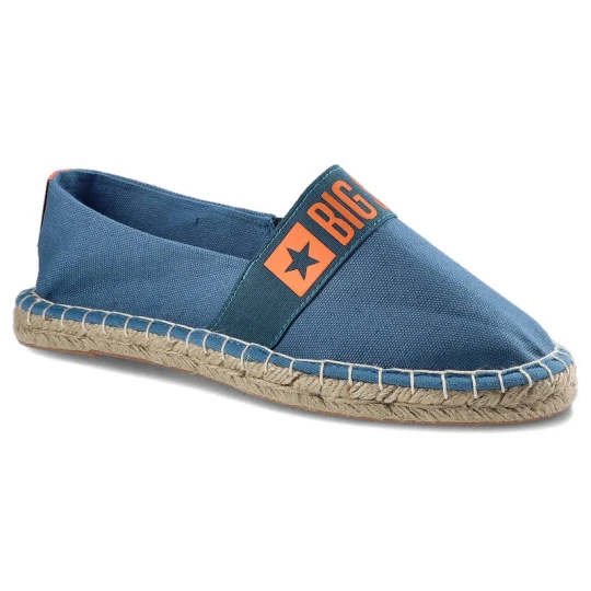 Zdjęcie produktu Espadryle damskie Big Star, z przewiewnego materiału na jutowej podeszwie z elastycznym paskiem, niebieskie, HH274475