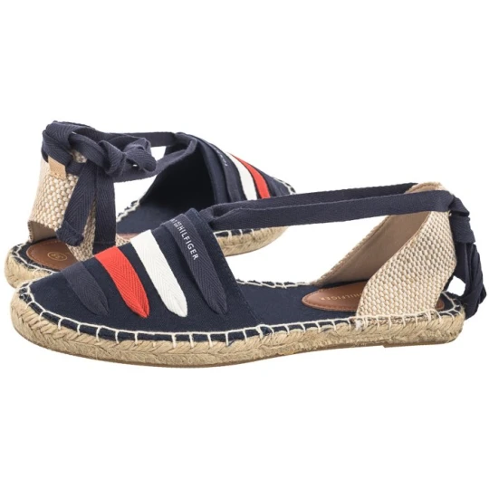 Zdjęcie produktu Espadryle Flat Espadrille T3A7-33280-0890 800 Blue (TH1076-b) Tommy Hilfiger