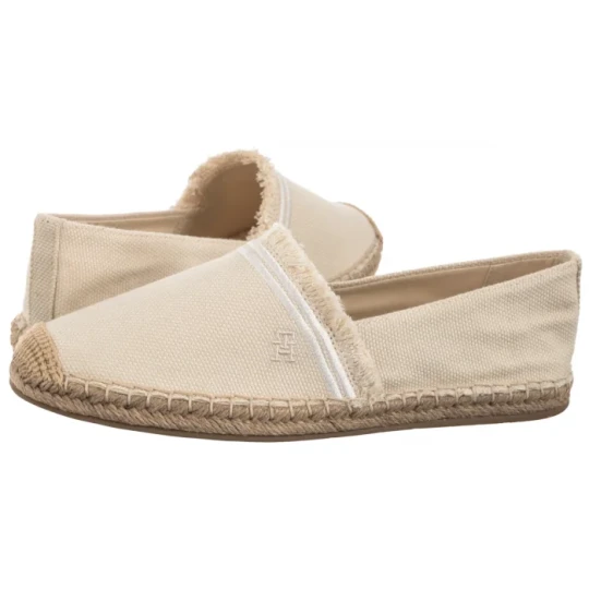 Zdjęcie produktu Espadryle Fringe Canvas Closed Espadrille Muslin FW0FW08881 ACJ (TH1356-a) Tommy Hilfiger