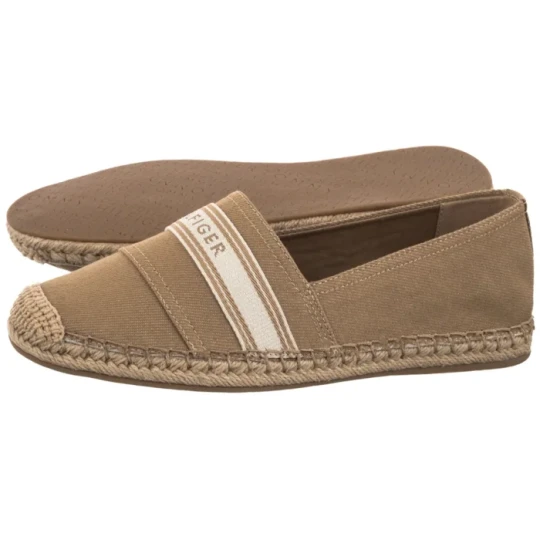 Zdjęcie produktu Espadryle Hilfiger Webbing Espadrille Safari Canvas FW0FW09334 RBC (TH1499-a) Tommy Hilfiger