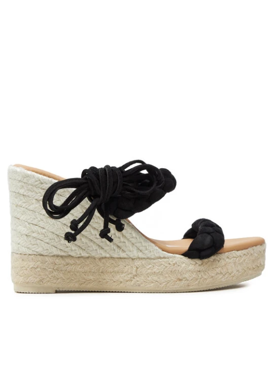 Zdjęcie produktu Espadryle Manebi Hamptons Two Braided Bands Wedge Espadrilles K 1.0 WE Czarny