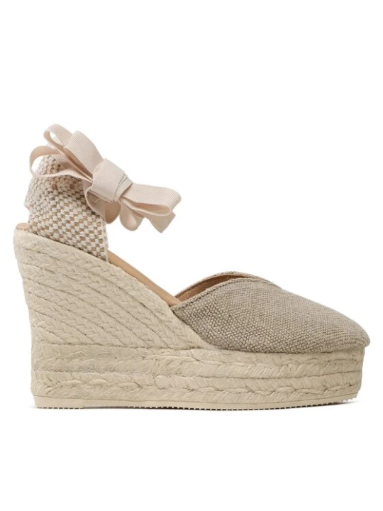 Zdjęcie produktu Espadryle Manebi Heart-Shaped Wedge Espadrilles O 7.1 WH Beżowy