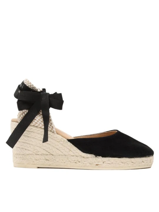 Zdjęcie produktu Espadryle Manebi Soft Suede Low Wedge Espadrilles K 1.0 WL Czarny