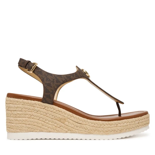 Zdjęcie produktu Espadryle MICHAEL Michael Kors Val Thong Wedge 40S6VAMS1B Brązowy