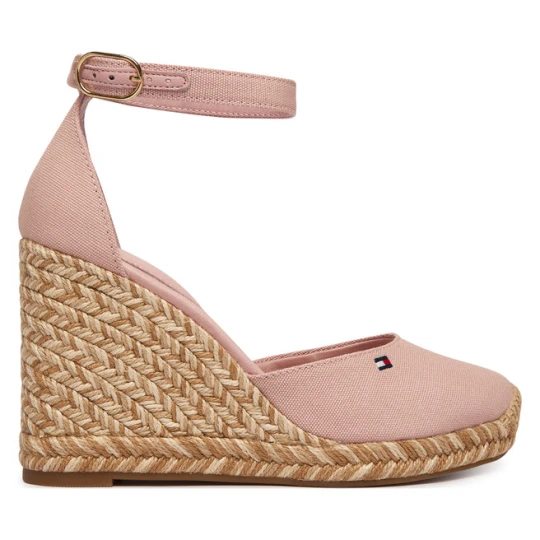 Zdjęcie produktu Espadryle Tommy Hilfiger Flag High Wedge Espad Closed Toe FW0FW09225 Różowy