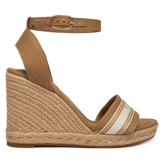 Zdjęcie produktu Espadryle Tommy Hilfiger High Wedge Espad Webbing FW0FW09342 Beżowy