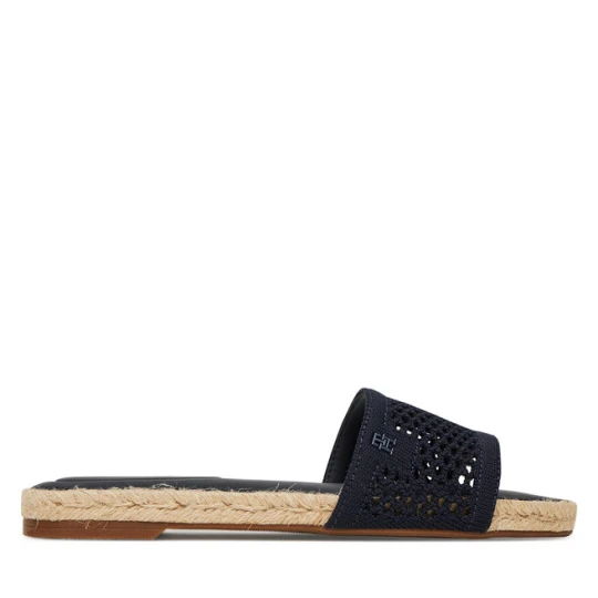 Zdjęcie produktu Espadryle Tommy Hilfiger Knit Mesh Espadrille Flat Sandal FW0FW08744 Granatowy