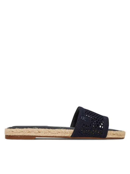 Zdjęcie produktu Espadryle Tommy Hilfiger Knit Mesh Espadrille Flat Sandal FW0FW08744 Granatowy