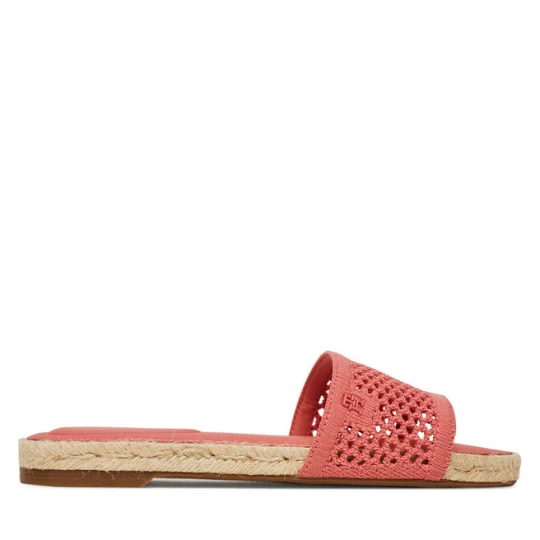 Zdjęcie produktu Espadryle Tommy Hilfiger Knit Mesh Espadrille Flat Sandal FW0FW08744 Koralowy