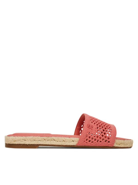 Zdjęcie produktu Espadryle Tommy Hilfiger Knit Mesh Espadrille Flat Sandal FW0FW08744 Koralowy