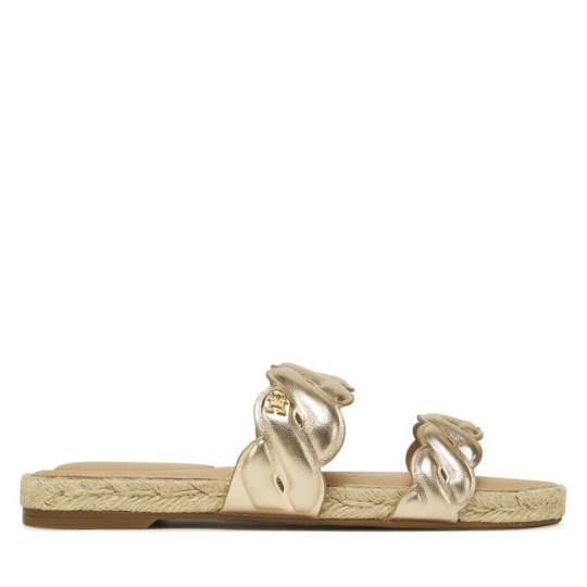 Zdjęcie produktu Espadryle Tommy Hilfiger Metallic Rope Espadrille Mule FW0FW08670 Złoty