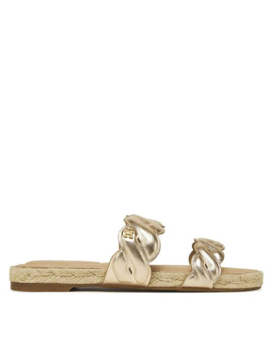 Zdjęcie produktu Espadryle Tommy Hilfiger Metallic Rope Espadrille Mule FW0FW08670 Złoty