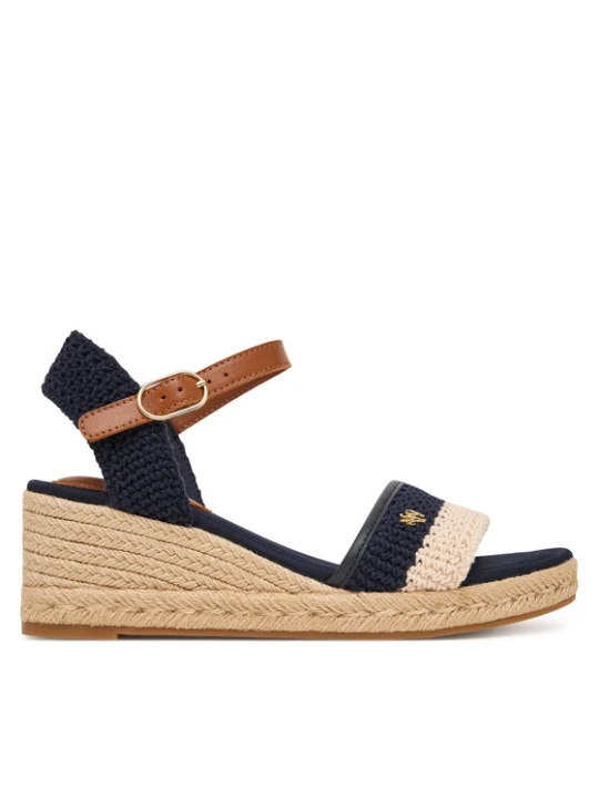Zdjęcie produktu Espadryle Tommy Hilfiger Mid Espad Wedge Crochet FW0FW09516 Granatowy