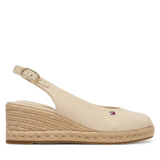 Zdjęcie produktu Espadryle Tommy Hilfiger Mid Wedge Espad Slingback FW0FW09228 Beżowy