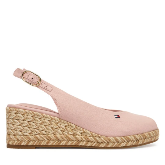 Zdjęcie produktu Espadryle Tommy Hilfiger Mid Wedge Espad Slingback Speck FW0FW09472 Różowy