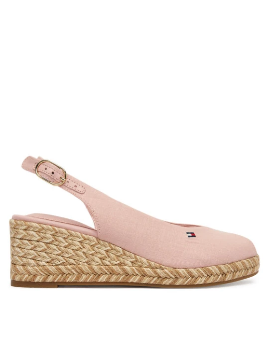 Zdjęcie produktu Espadryle Tommy Hilfiger Mid Wedge Espad Slingback Speck FW0FW09472 Różowy