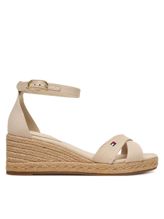 Zdjęcie produktu Espadryle Tommy Hilfiger Mid Wedge Espad X Cross FW0FW09332 Beżowy
