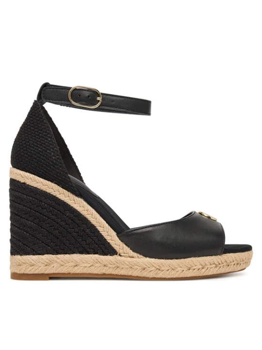 Zdjęcie produktu Espadryle Tommy Hilfiger Plate High Wedge Espad FW0FW09517 Czarny