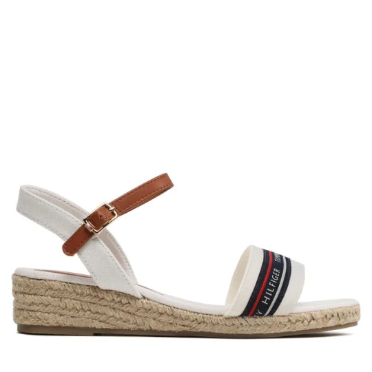 Zdjęcie produktu Espadryle Tommy Hilfiger Rope Wedge T3A7-32777-0048X100 S Biały