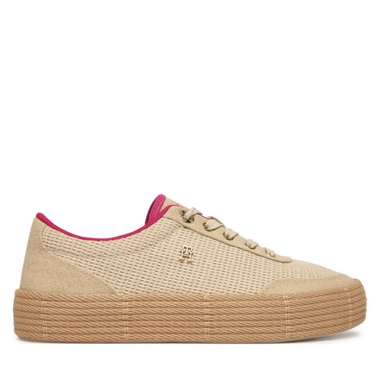 Zdjęcie produktu Espadryle Tommy Hilfiger Th Foxing Platform Rope FW0FW09173 Beżowy