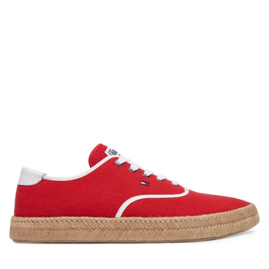 Zdjęcie produktu Espadryle Tommy Hilfiger Th Hi Vulc Core Jutte Canvas FM0FM05872 Czerwony