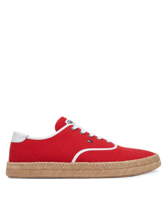 Zdjęcie produktu Espadryle Tommy Hilfiger Th Hi Vulc Core Jutte Canvas FM0FM05872 Czerwony